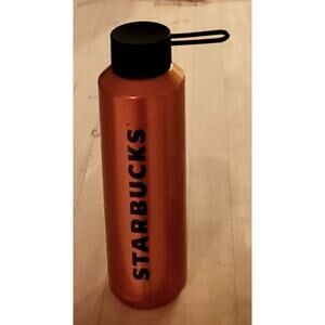 Starbucks Orange & Black Shine Water Bottle Tumbler NEW